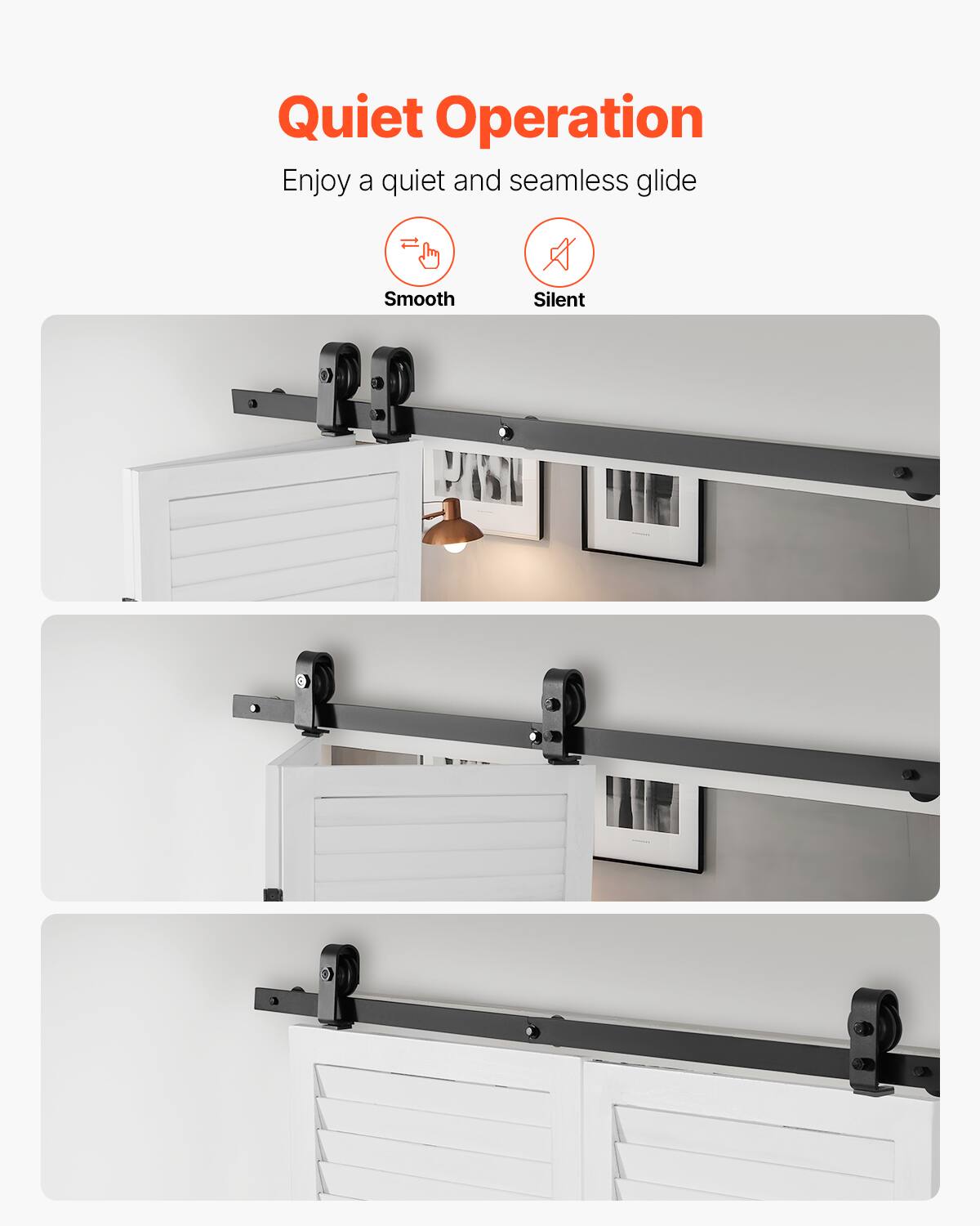 Quiet Operation  
Enjoy a quiet and seamless glide  

Smooth  
Silent