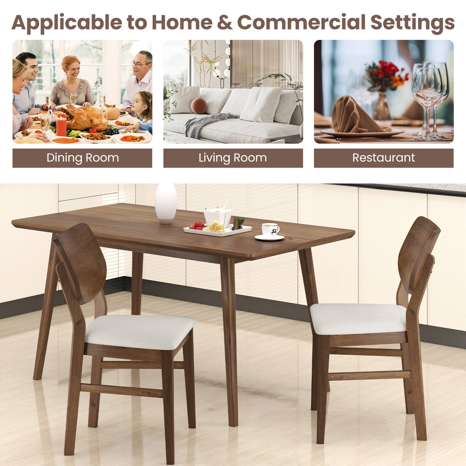 Applicable to Home & Commercial Settings

Dining Room

Living Room

Restaurant