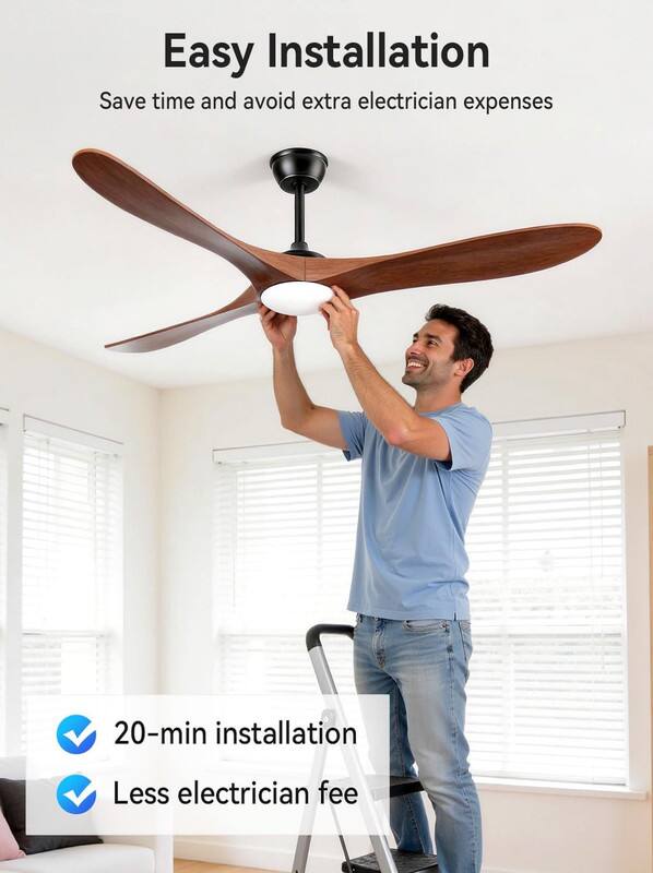 Easy Installation  
Save time and avoid extra electrician expenses  
20-min installation  
Less electrician fee