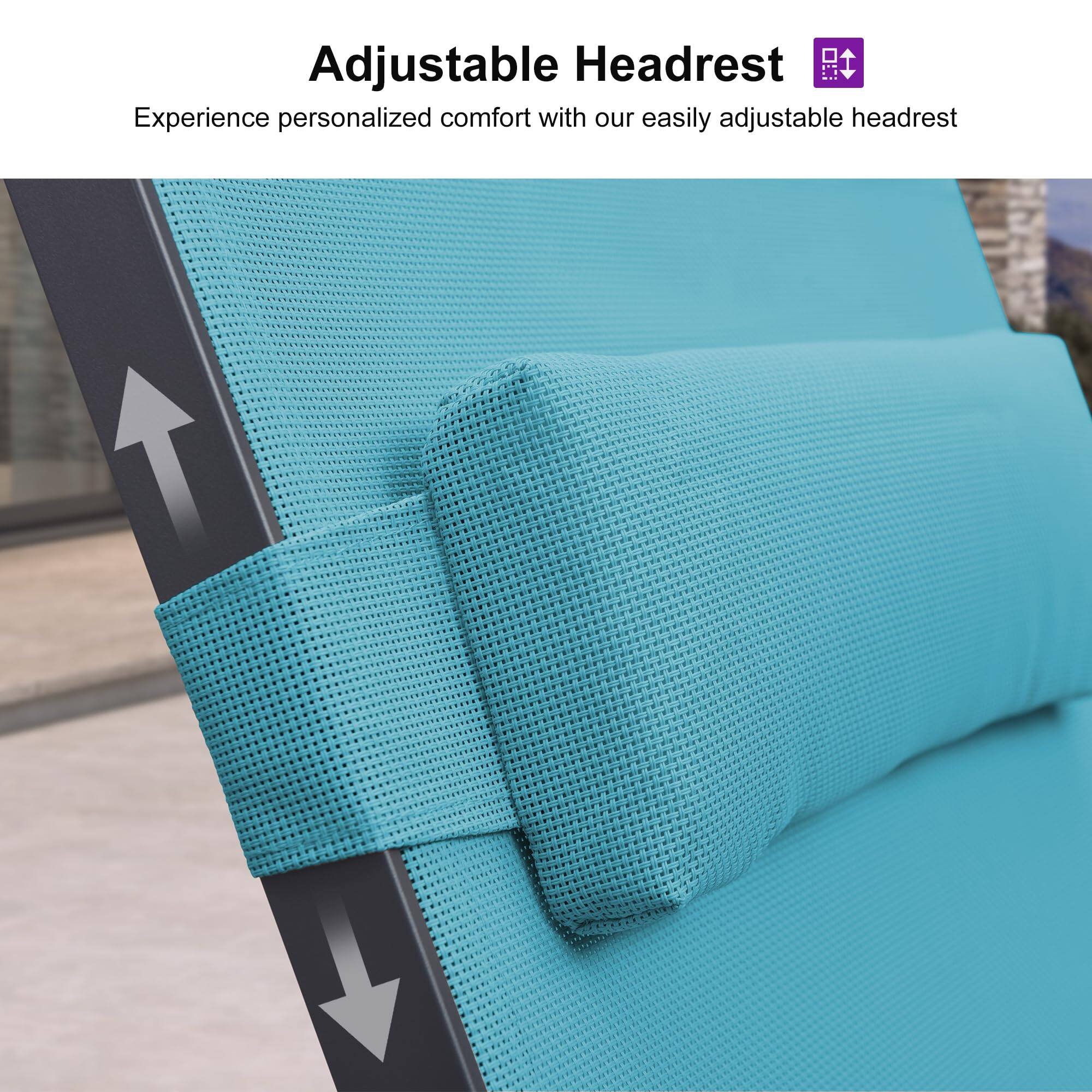 Adjustable Headrest  
Experience personalized comfort with our easily adjustable headrest