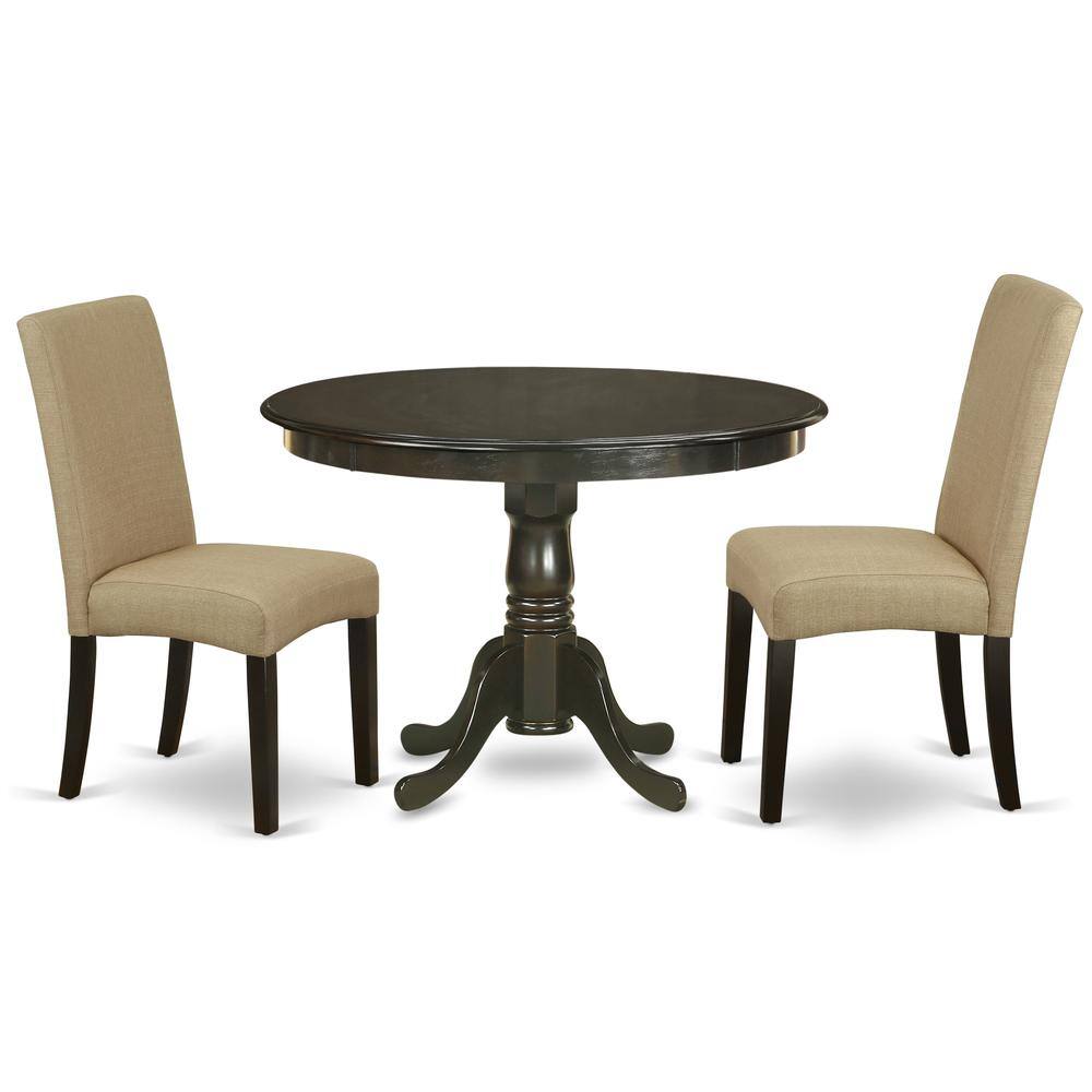 Back. East West Furniture - Dining Room Set Cappuccino - Brown.