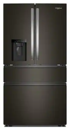 Whirlpool - 29 Cu. Ft. Family-Sized Capacity French Door Refrigerator with Flexible Temperature Drawer - Print Resist Blk Stnlss