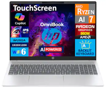 HP Upgraded OmniBook 5 Laptop 16.0 WUXGA (AMD Ryzen AI 7 350, 32GB HP Upgraded OmniBook 5 Laptop 16.0 WUXGA (AMD Ryzen AI 7 350, 32GB