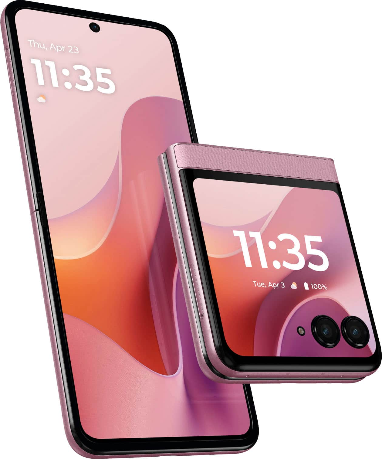Motorola - razr 2025 256GB (Unlocked) - PANTONE Parfait Pink - Front_Zoom