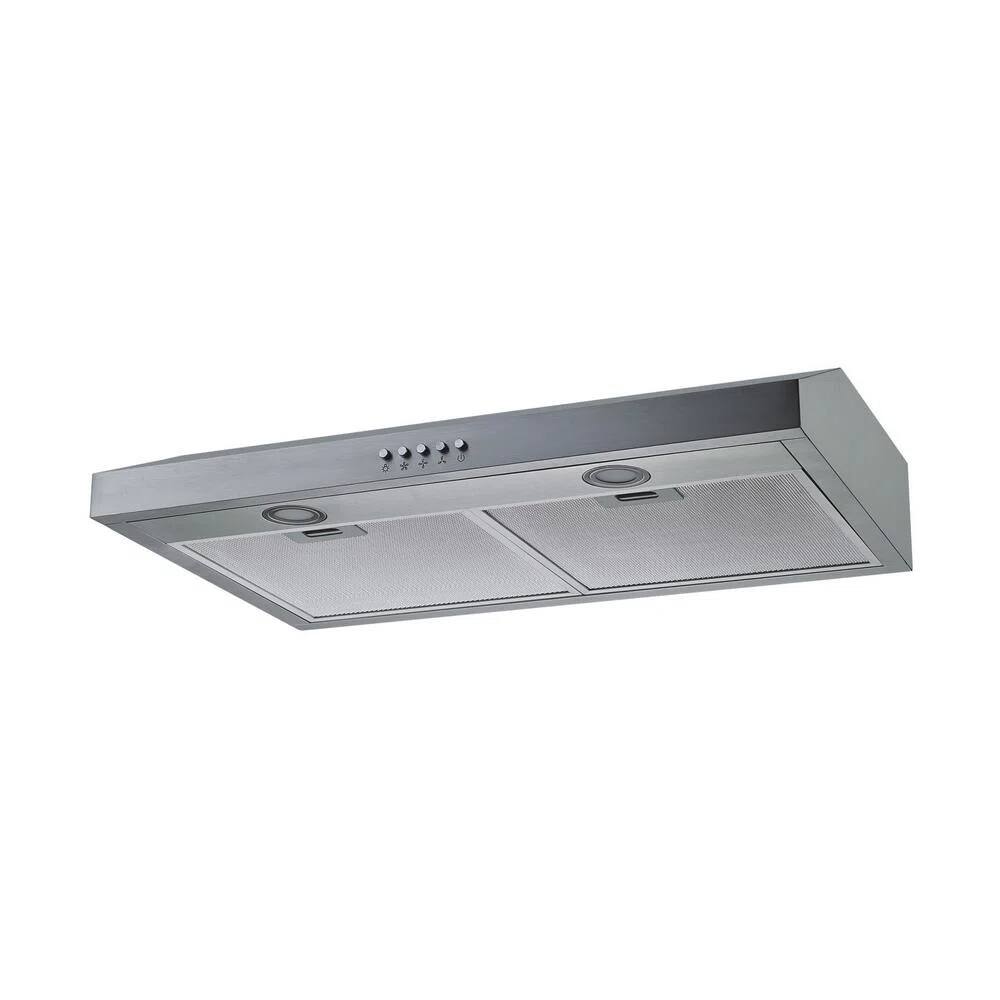 Back. Winflo - Winflo 30 inch Convertible 330-CFM Under Cabinet Range Hood in White - White.
