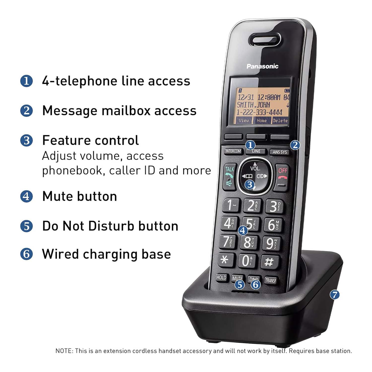 Panasonic Cordless Office Phone Extension Accessory KX TGWA41