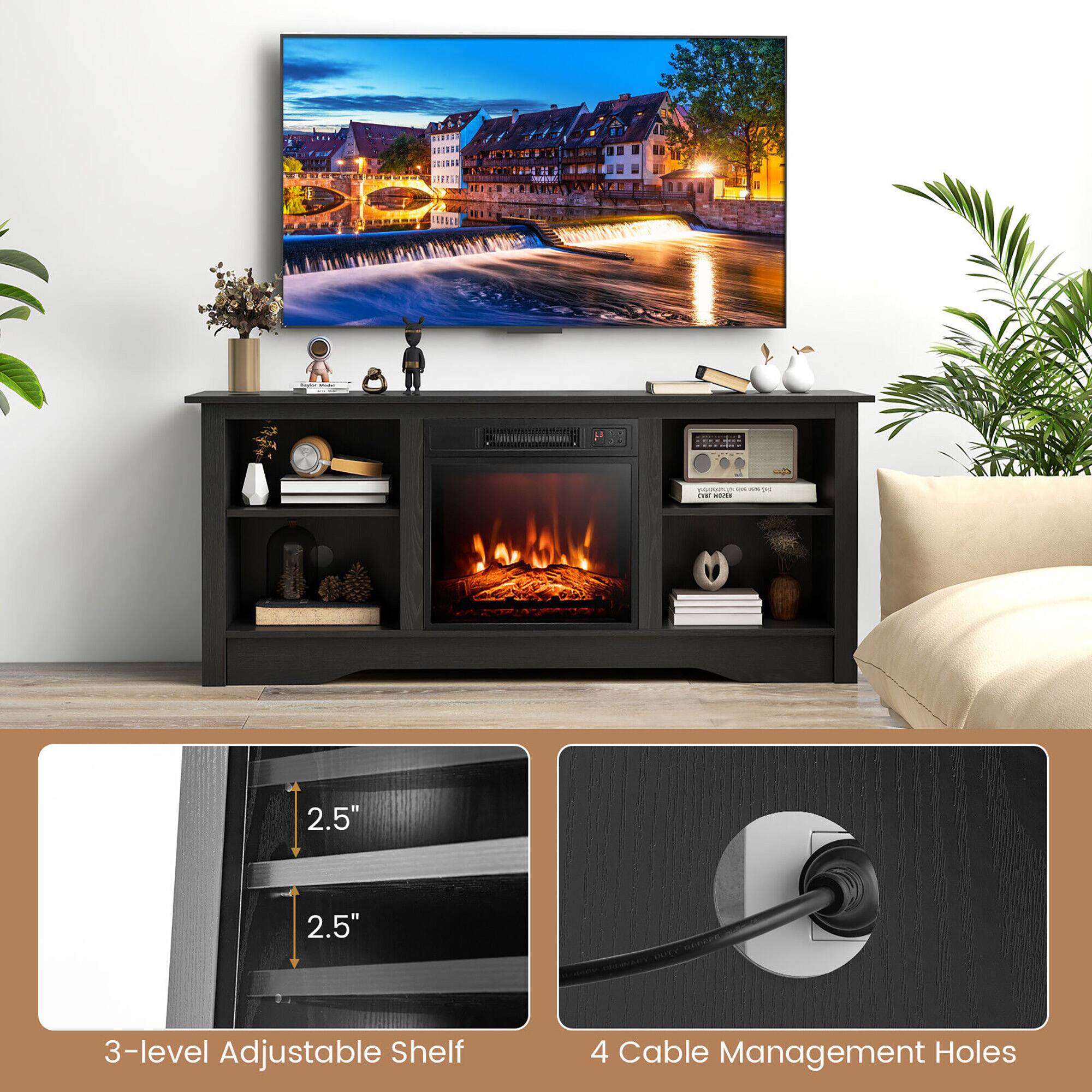 4 - 2.5" 2.5" 3-level Adjustable Shelf  
4 Cable Management Holes