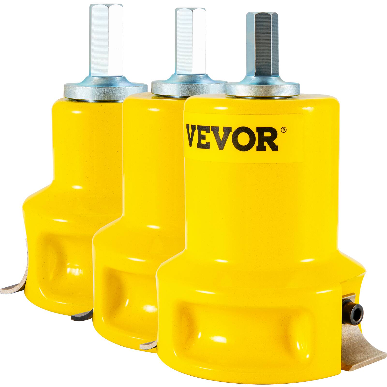 Alt View 5. VEVOR - Tenon Cutter, 1"/25.4mm & 1.5"/38mm & 2"/50.8mm, Premium Aluminum & Steel Log Furniture Cutter, with Dual Curved Blades - yellow.