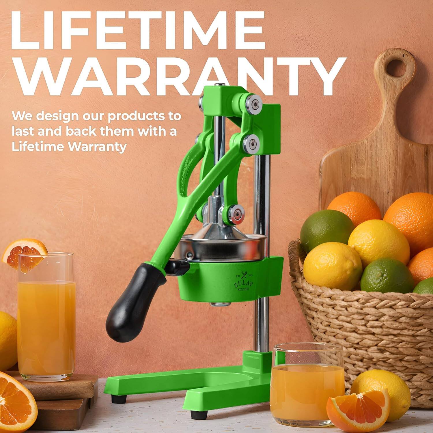 LIFETIME WARRANTY

We design our products to last and back them with a Lifetime Warranty

X - ZULAY COm