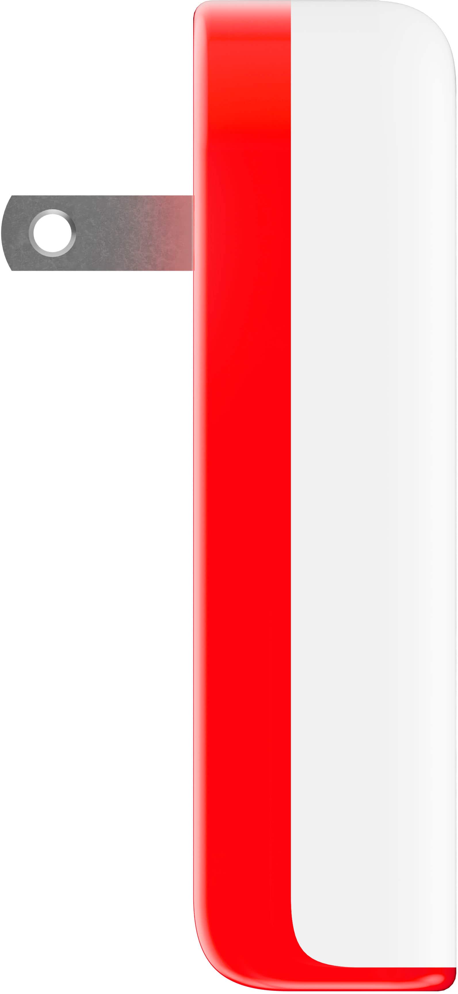 Alt View 1. Twelve South - PlugBug 50 USB-C - White/Red.