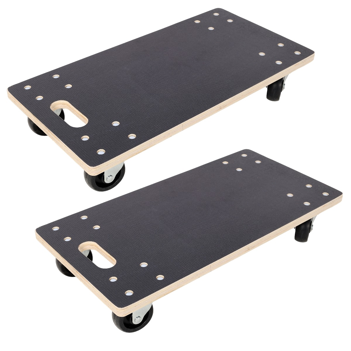 Ropilly - Heavy Duty Furniture Moving Dolly, Plywood Furniture Dolly 2 Pack with Swivel Casters for Appliances - Black
