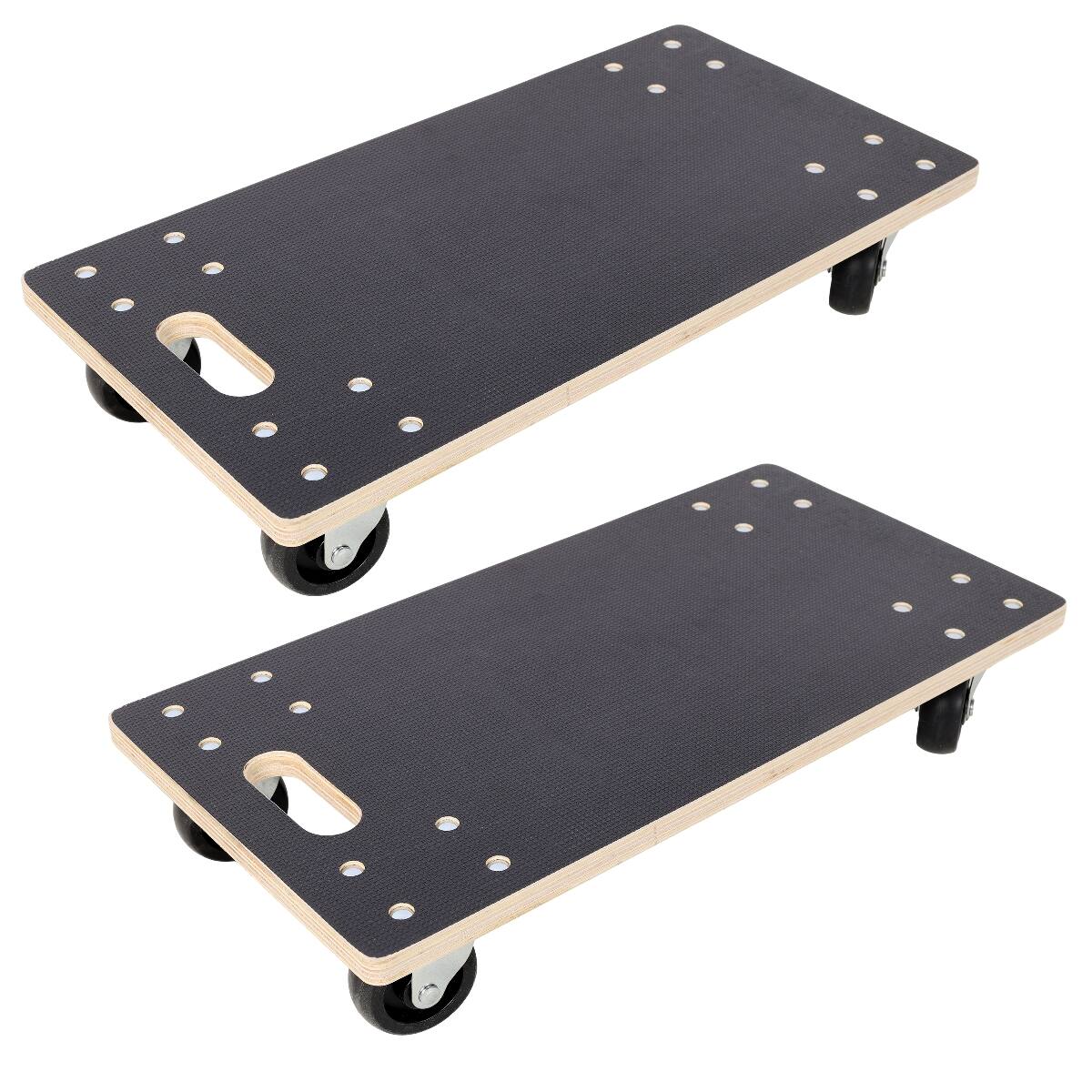 Front. Ropilly - Ropilly Heavy Duty Furniture Moving Dolly, Plywood Furniture Dolly 2 Pack with Swivel Casters for Appliances - Black.