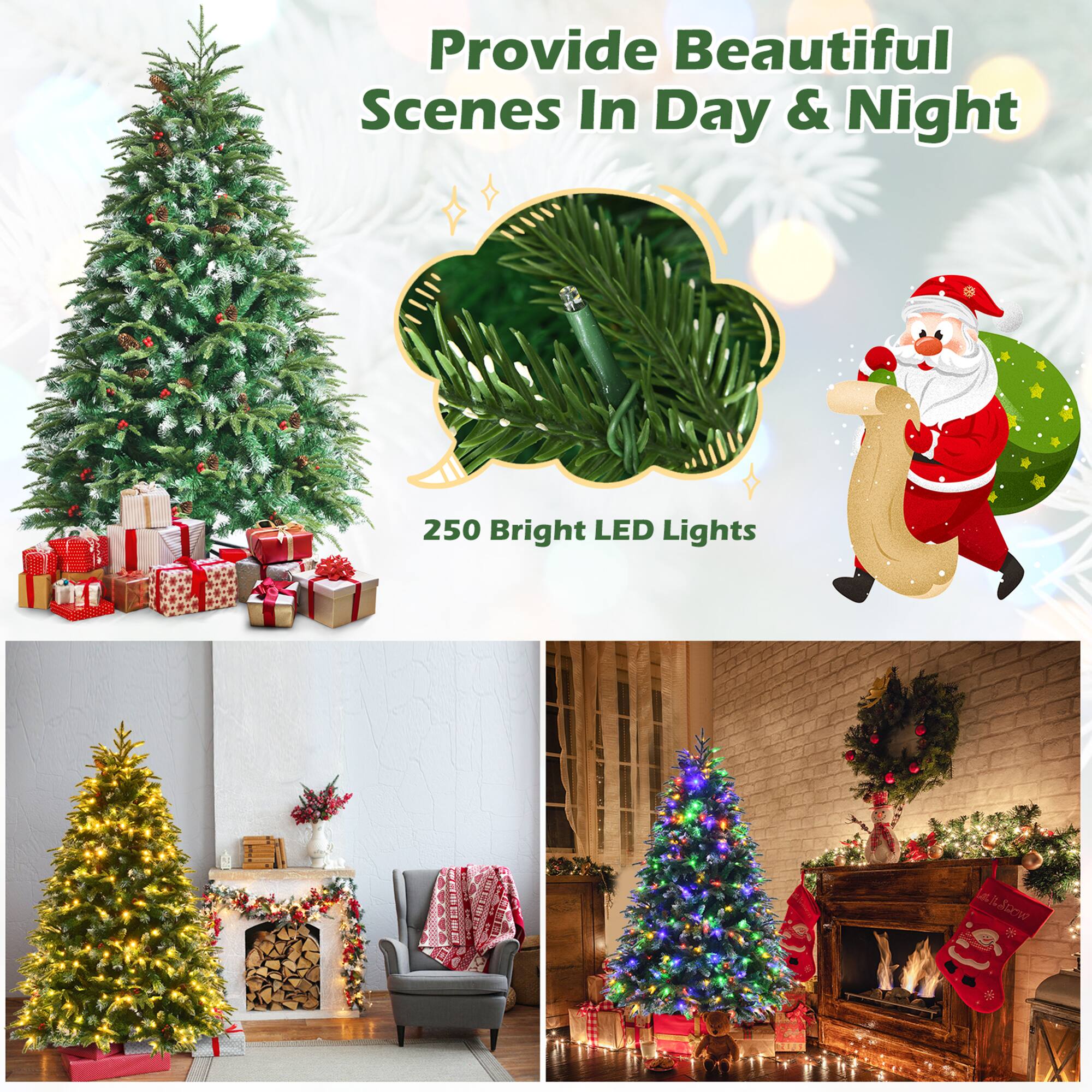 Provide Beautiful Scenes In Day & Night

250 Bright LED Lights