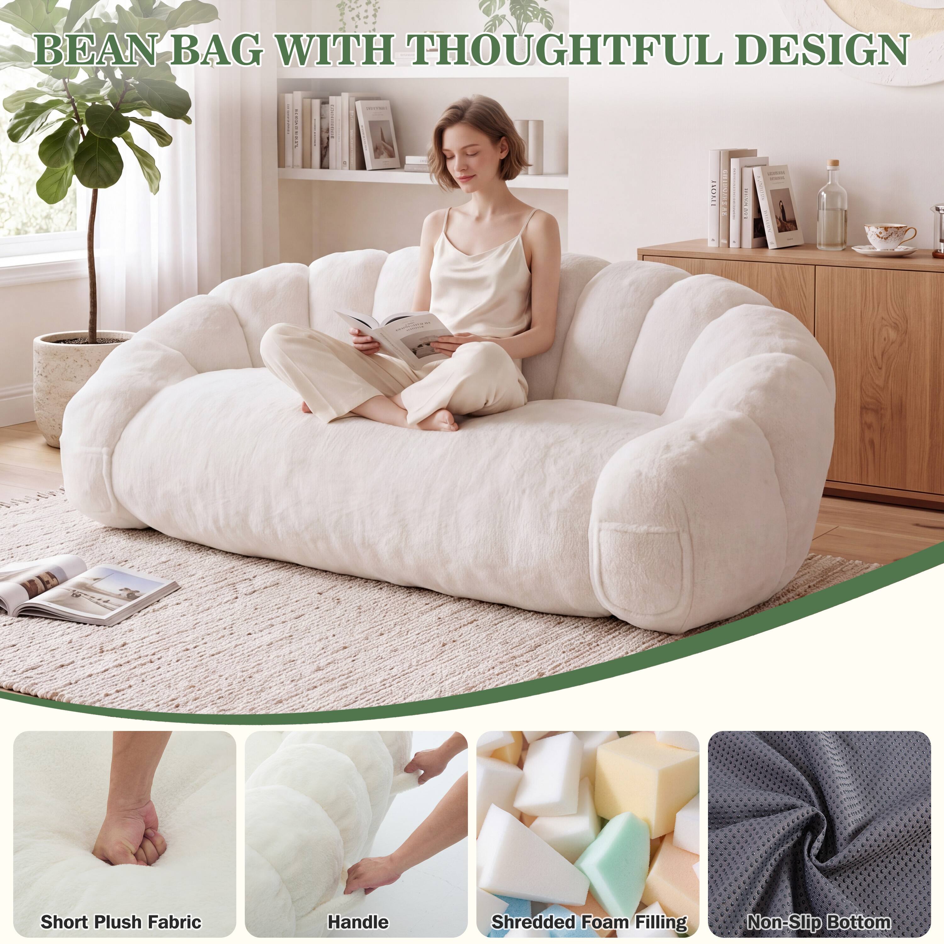 BEAN BAG WITH THOUGHTFUL DESIGN

ISOSKEE
SHIPPARCARE
12/19/2018

Short Plush Fabric
Handle
Shredded Foam Filling
Non-Slip Bottom