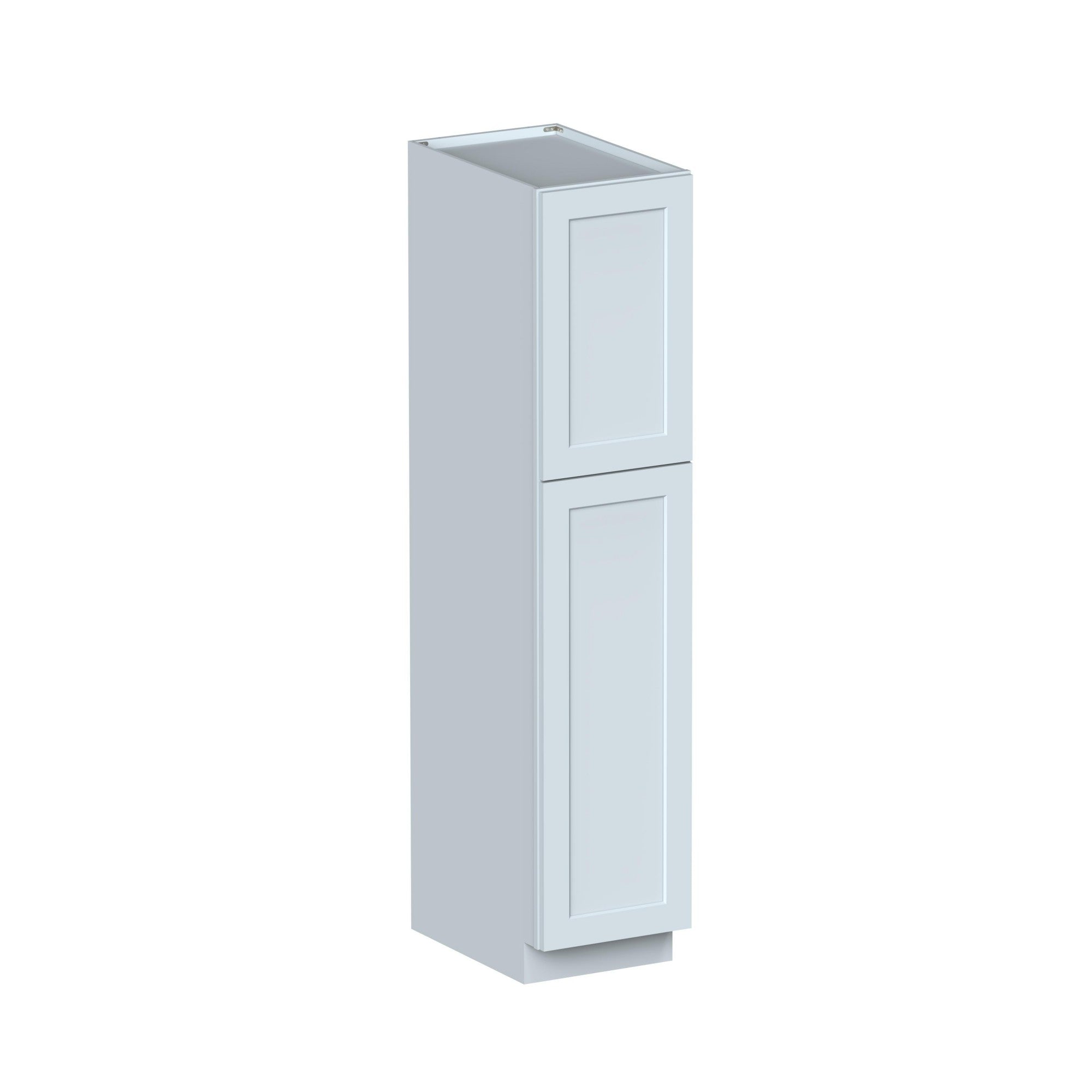 Alt View 1. Boyel Living - 18in.W x27in.D x84in.H DOVE GREY TALL PANTRY CABINET Fully assembled Cabinet With Two HDF Doors - Gray.