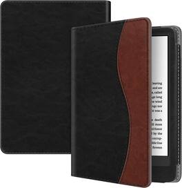 Fintie - Folio Case for 6" Kindle (11th Generation, 2024/2022 ) Book Style Flip PU Leather Shockproof Cover Auto Sleep/Wake - Dual Color