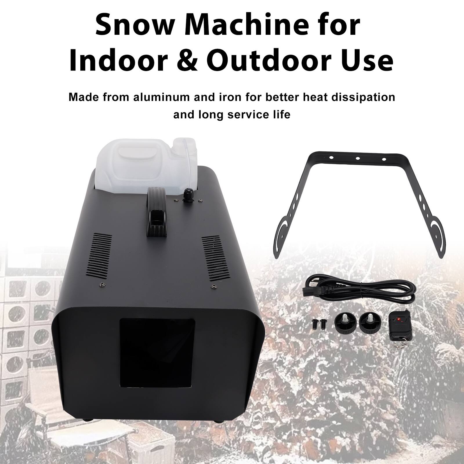 Snow Machine for Indoor & Outdoor Use

Made from aluminum and iron for better heat dissipation and long service life