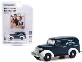 Greenlight - 1939 Chevrolet Panel Truck "Grocery & Market Delivery" "Norman Rockwell" Series 5 1/64 - Dark Blue With White Fenders
