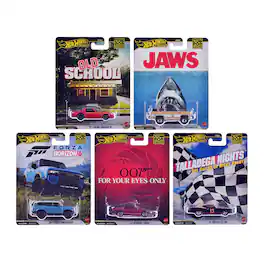 "Pop Culture 2026" 5 piece Set T "Premium Series" Diecast Model Cars by Hot Wheels
