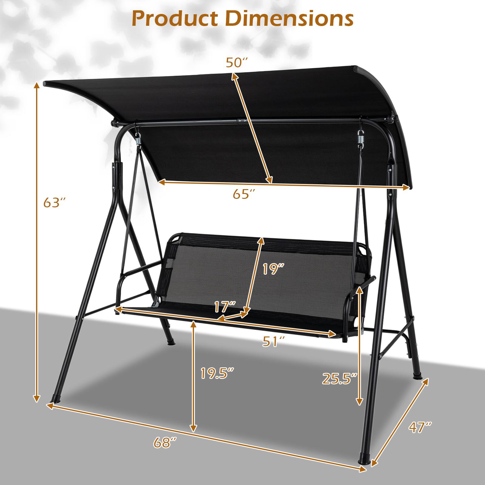 Product Dimensions: 50" x 63" x 65" x 19" x 17" x 51" x 19.5" x 25.5" x 68" x 47"