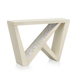 Furniture of America - Wyll Contemporary Indoor LED Wood Console Table with Remote - White