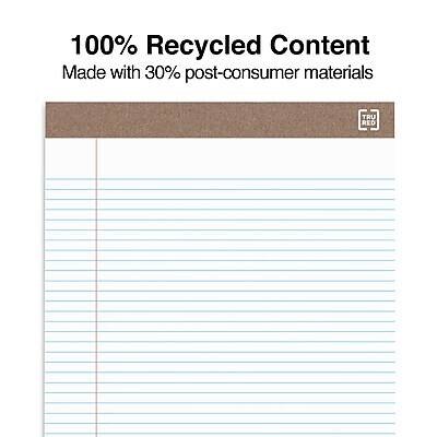 100% Recycled Content  
Made with 30% post-consumer materials  
TRU RED