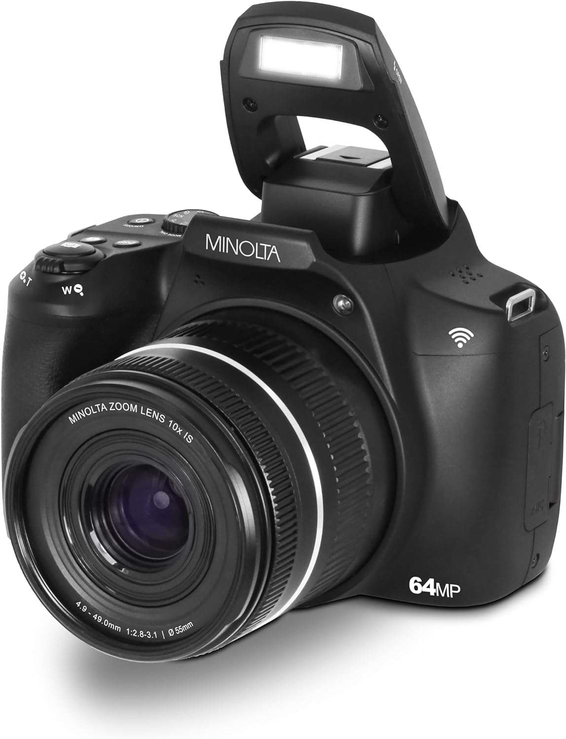 MINOLTA  
MINOLTA ZOOM LENS 10x IS  
4.9 - 49.0mm 1:2.8-3.1  
65mm  
64MP