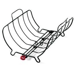 Cuisipro - Roast & Serve Non-Stick Turkey and Poultry Roasting Rack - Black