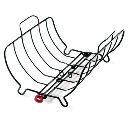 Front. Cuisipro - Roast & Serve Non-Stick Turkey and Poultry Roasting Rack - Black.