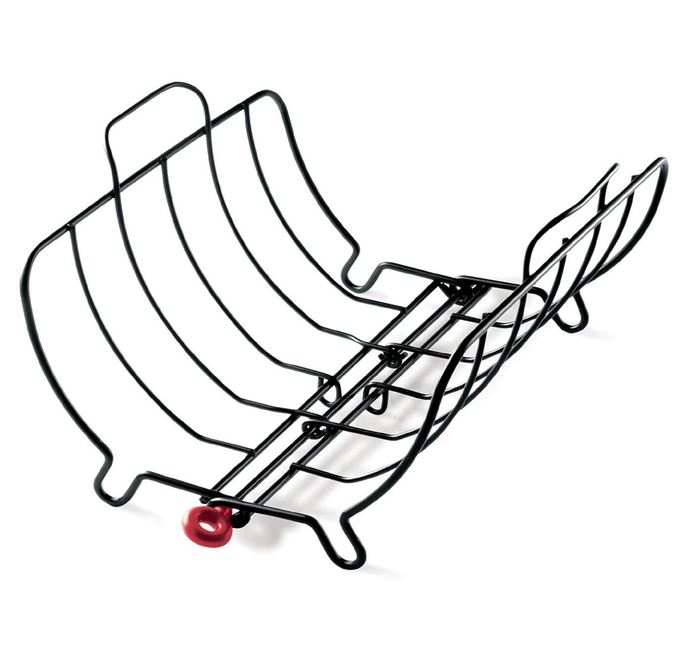 Front. Cuisipro - Roast & Serve Non-Stick Turkey and Poultry Roasting Rack - Black.