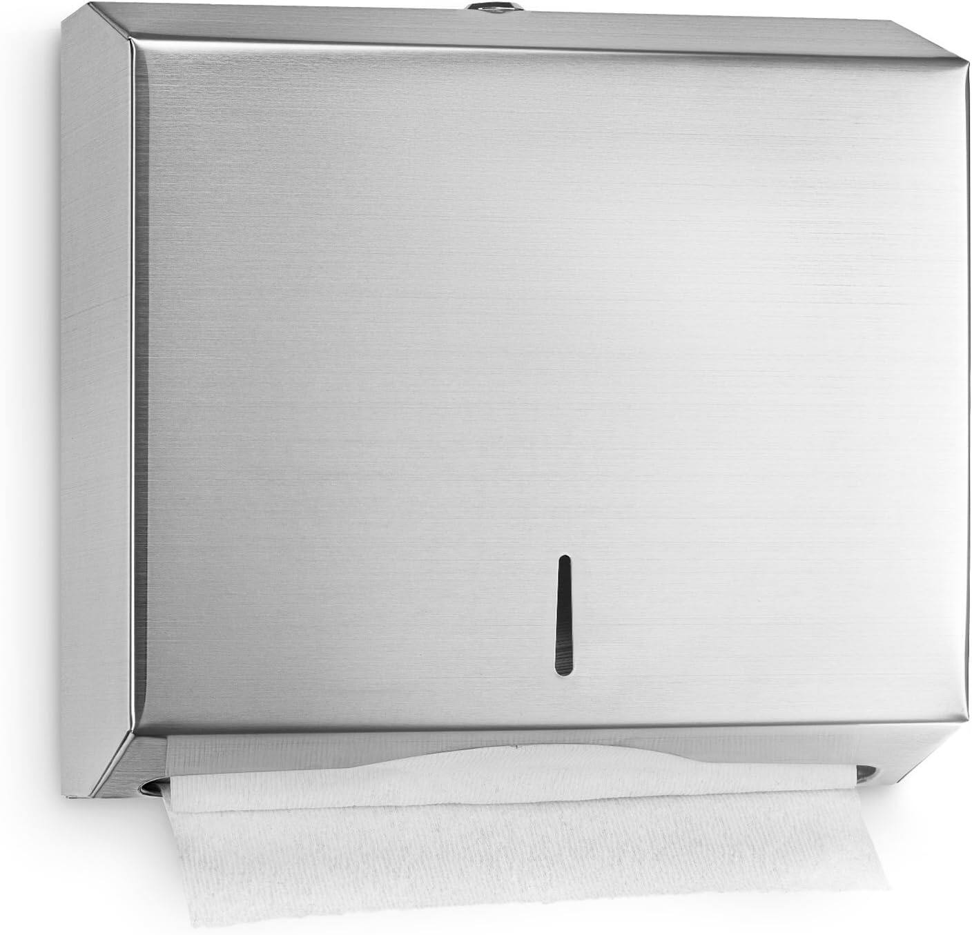 Alt View 6. Alpine Industries - Paper Towel Holder, Stainless Steel, Multi-Fold/C-Fold, Paper Towel Dispenser, 2 Pack - Stainless Steel.