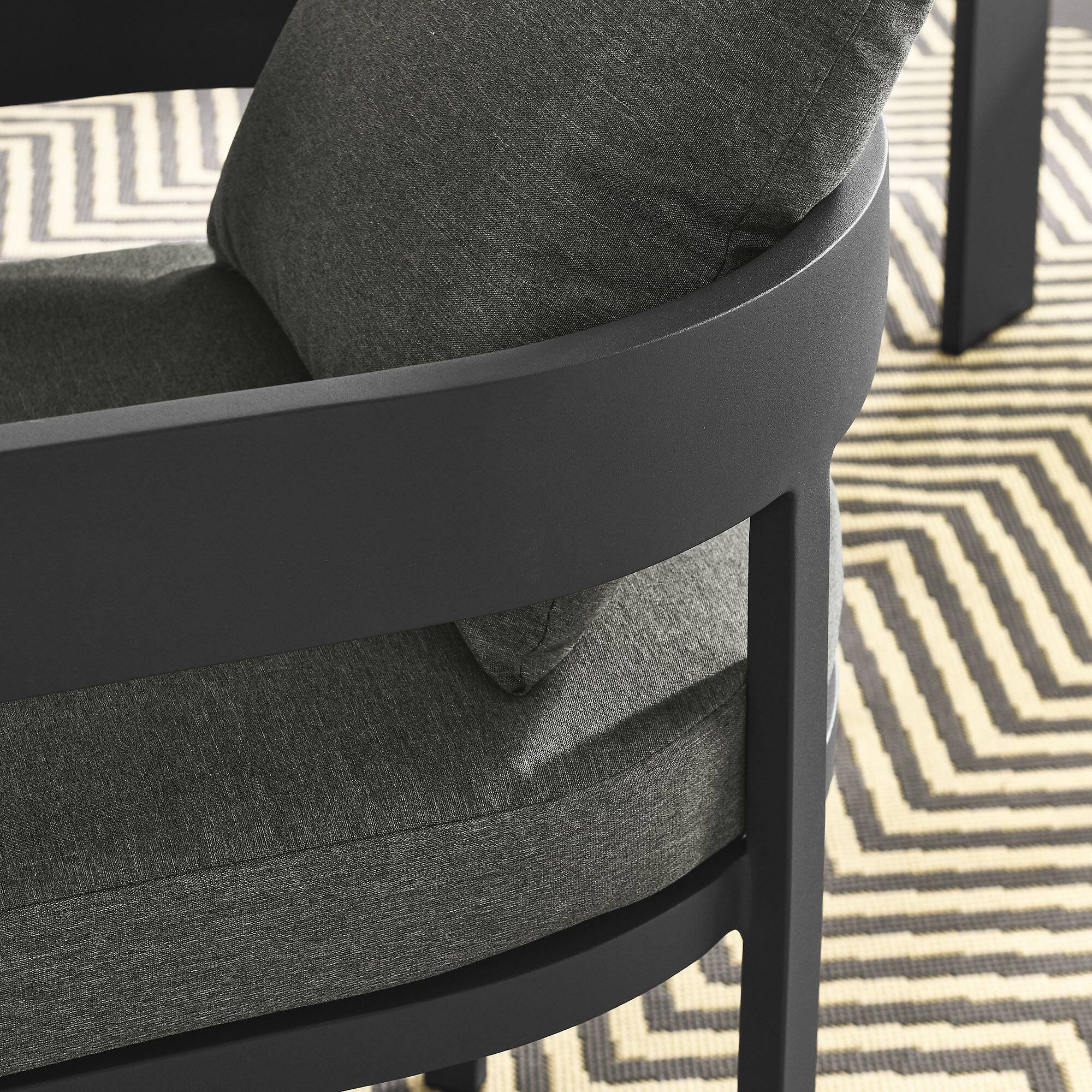 Alt View 1. Modway - Tahoe Outdoor Patio Aluminum Dining Chair by Modway - Gray Charcoal.