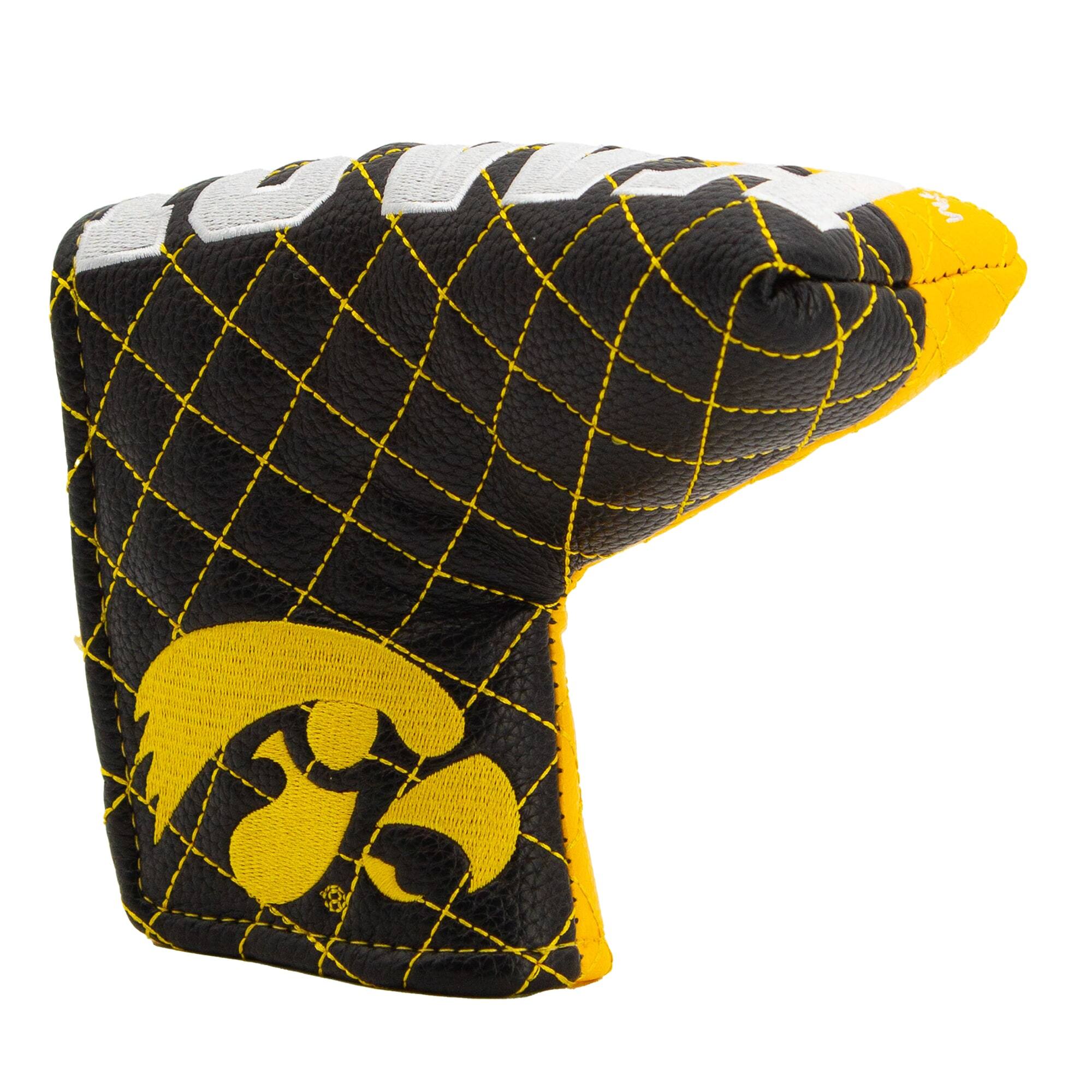 Alt View 2. Team Golf - Iowa Hawkeyes Quilted Blade Putter Cover - Multicolor.