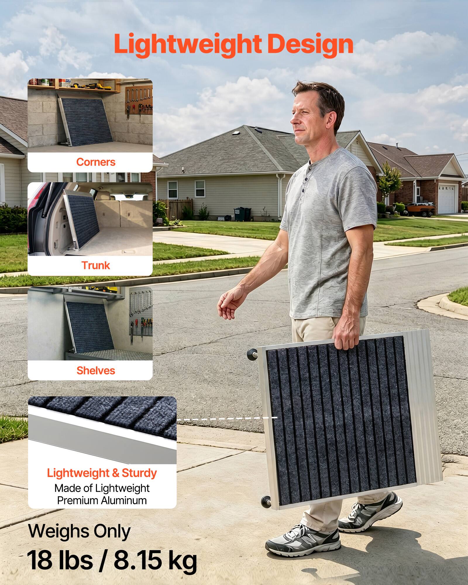 Lightweight Design

Corners
Trunk
Shelves

Lightweight & Sturdy
Made of Lightweight Premium Aluminum

Weighs Only 18 lbs / 8.15 kg