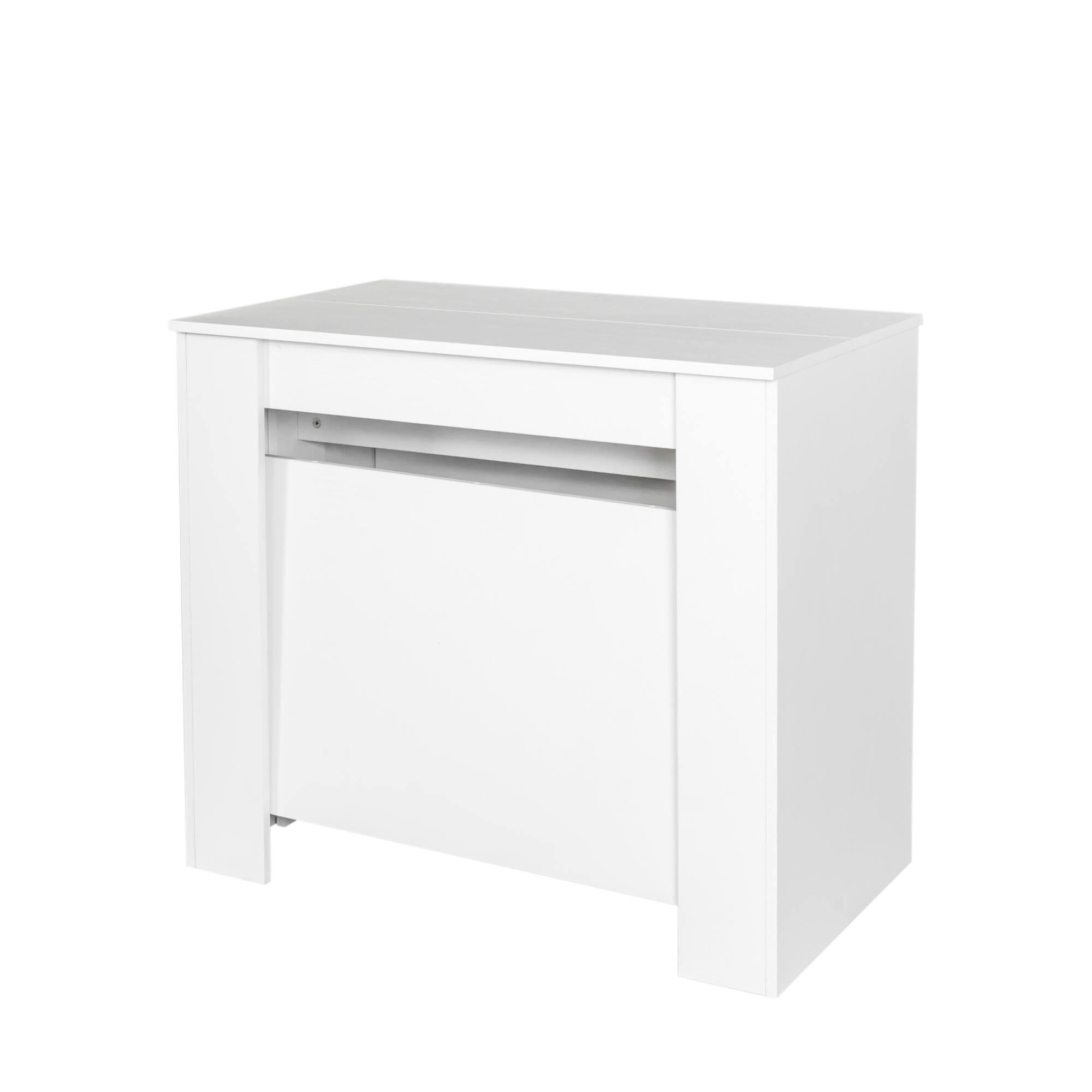 Alt View 10. Tiramisubest - Multifunctional extendable console dining table, White - White.