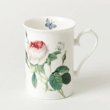 Front. Jiallo - Roy Kirkham Anne Mug - Palace Garden Set of 6, Bone China Ceramic, Made in England - Mutli color.