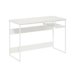 BisonOffice - Study Desk With Solid Finish And Spacious Workspace - White