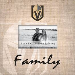 Fan Creations - Vegas Golden Knights 10'' x 10'' Burlap Pattern Frame - Multicolor