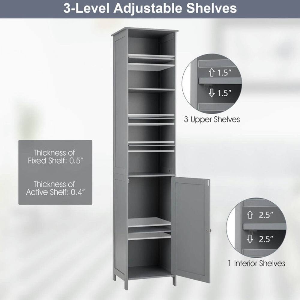 3-Level Adjustable Shelves

1.5" 1.5" 3 Upper Shelves

Thickness of Fixed Shelf: 0.5"

Thickness of Active Shelf: 0.4"

2.5" 2.5" 1 Interior Shelves