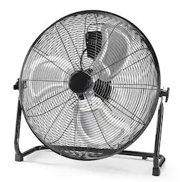 Sweet - 18" High Velocity Floor Fan, 3-Speed Metal Fan with Carry Handle,120° Adjustable Tilt for Commercial - Black