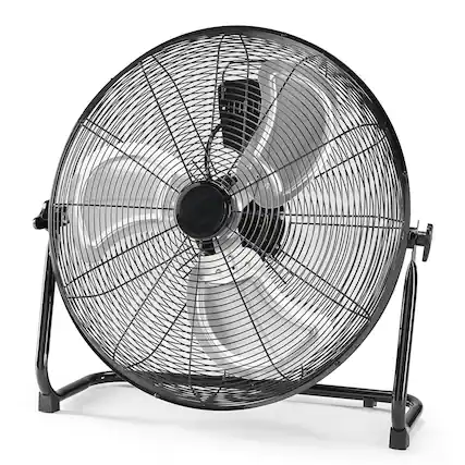 Front. Sweet - 18" High Velocity Floor Fan, 3-Speed Metal Fan with Carry Handle,120° Adjustable Tilt for Commercial - Black.
