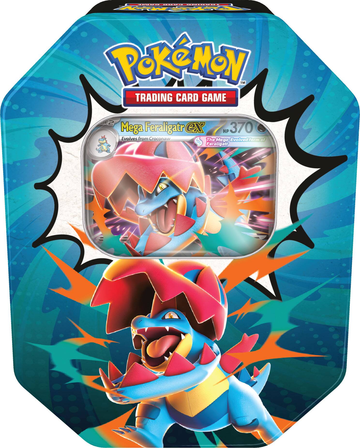 a a .da... Pokémon Trading Card Game 4E2 Mega Feraligatr ex HP 370 Evolves from Croconaw The Mega Evolved form of Feraligatr