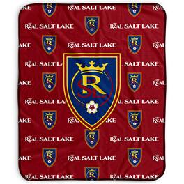 Pegasus - Real Salt Lake 50" x 60" Repeat Wordmark Fleece Blanket - Multicolor