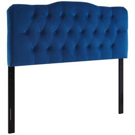 Annabel Diamond Tufted Performance Velvet Queen Headboard by Modway - Blue