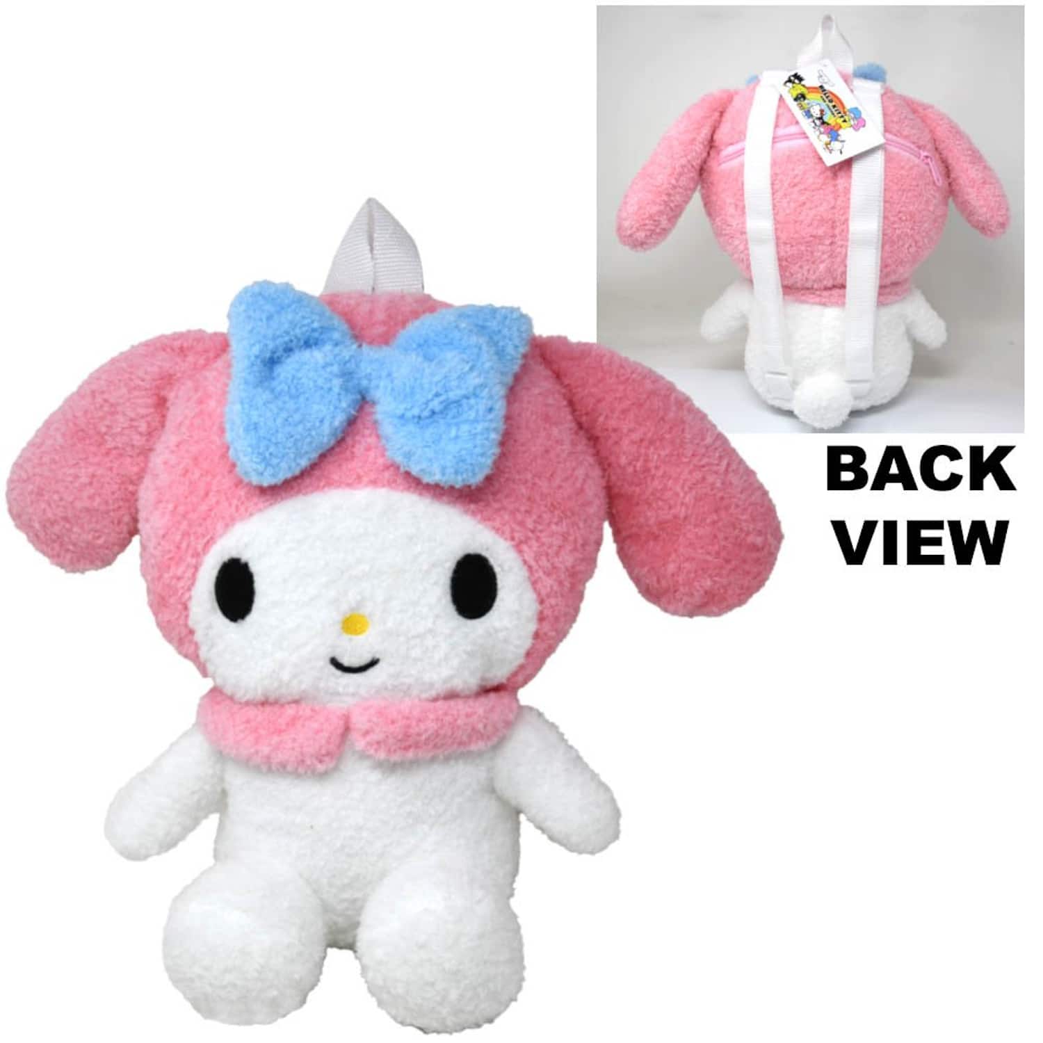 Hello Kitty - My Melody 16" Chenille Plush Backpack for ages 3+ - Assorted Pre-Pack