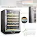 Alt View Zoom 14. Lanbo - 24 Inch 51 Bottle Wine Refrigerator with Single Temperature Zone and Smooth Rolling Shelves - Black.
