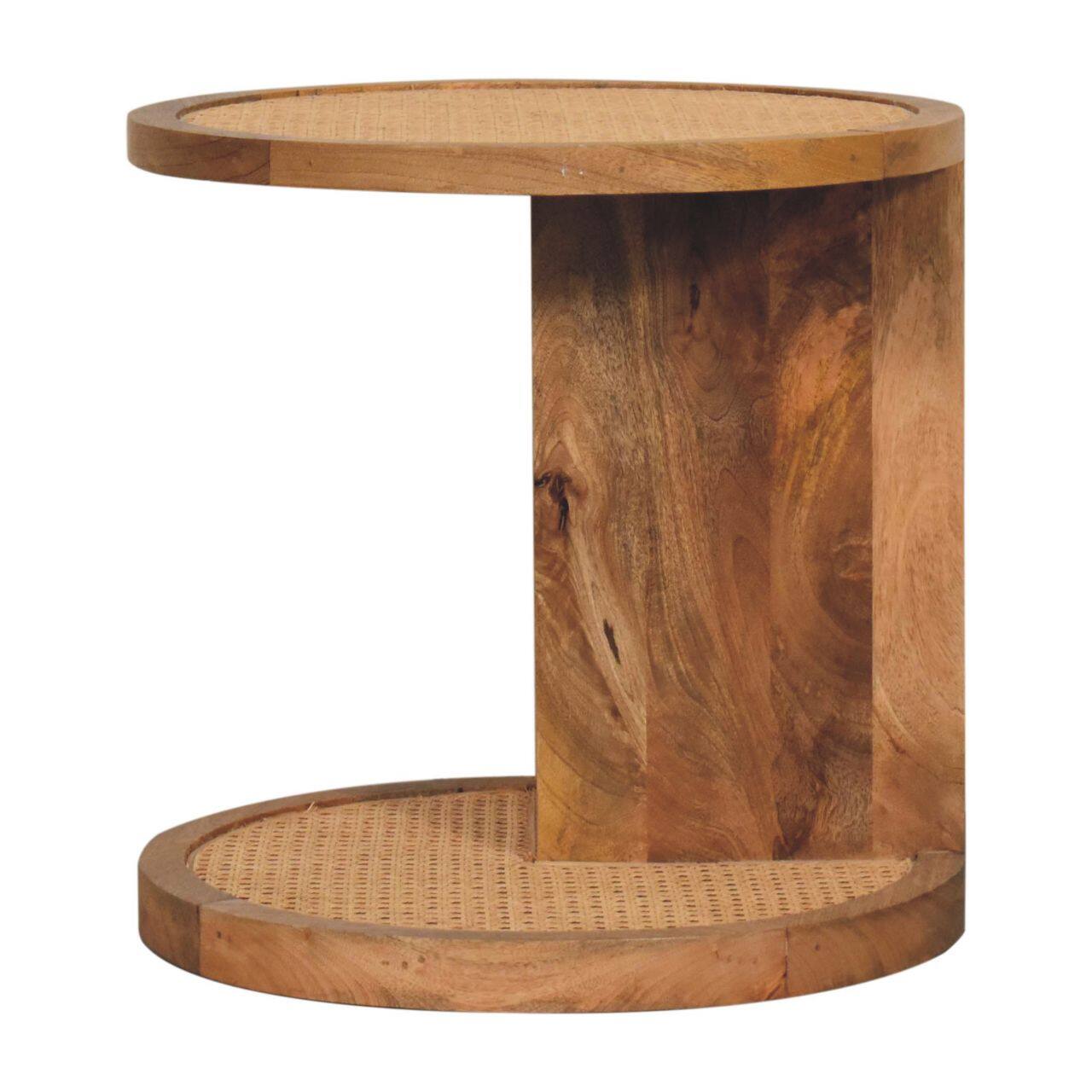 Left. Artisan Furniture - Close-knit Corner End Table - Brown.