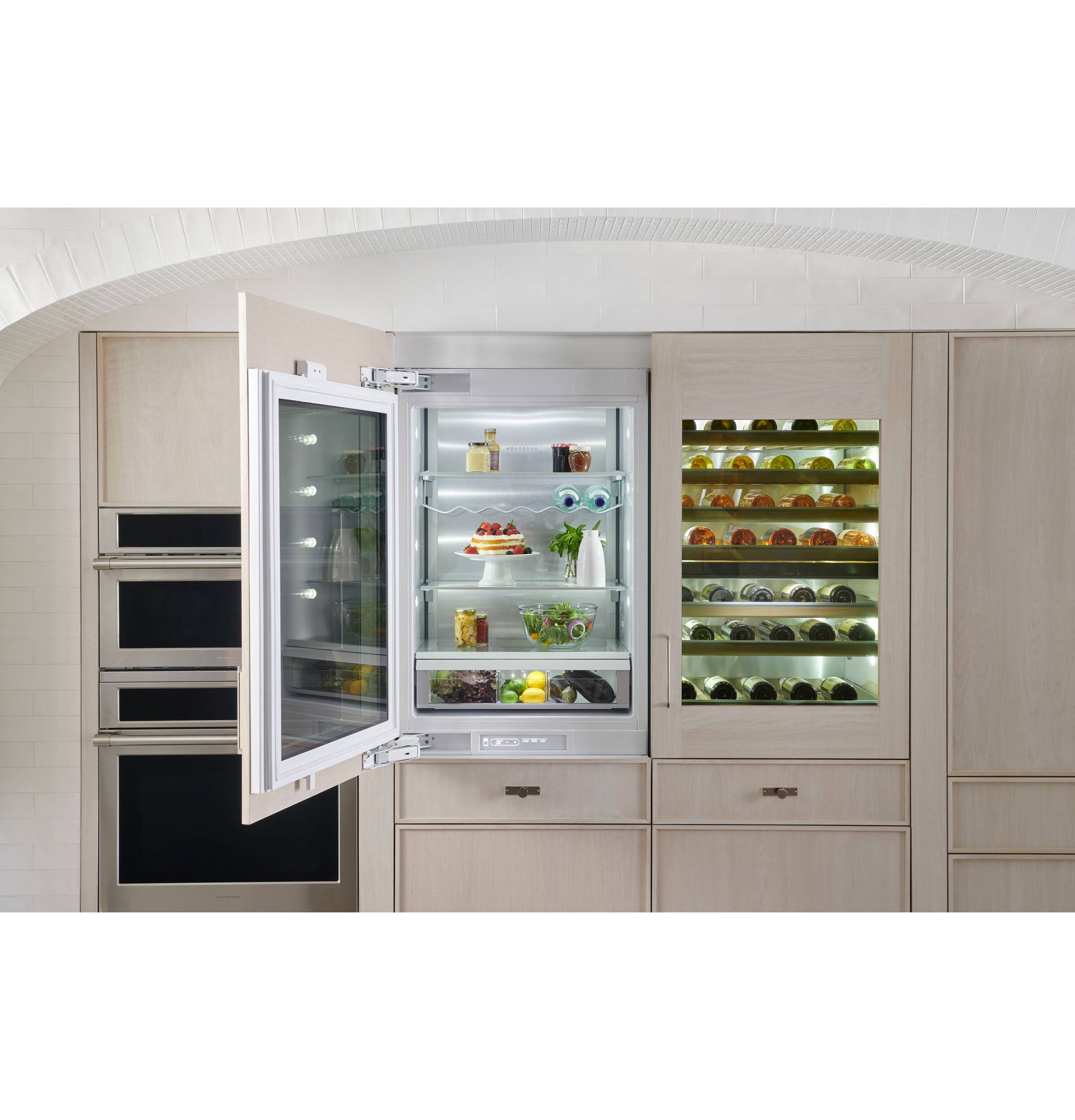 Alt View 24. Monogram - 14.6 Cu. Ft. Bottom Freezer Built-In Refrigerator with Dual Refrigeration System - Stainless Steel.