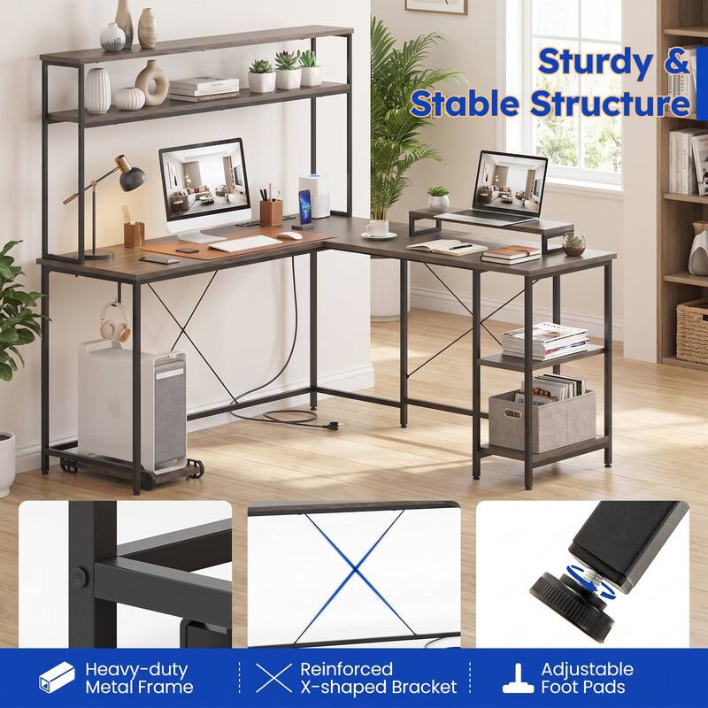 Sturdy & Stable Structure  
Heavy-duty Metal Frame  
Reinforced X-shaped Bracket  
Adjustable Foot Pads