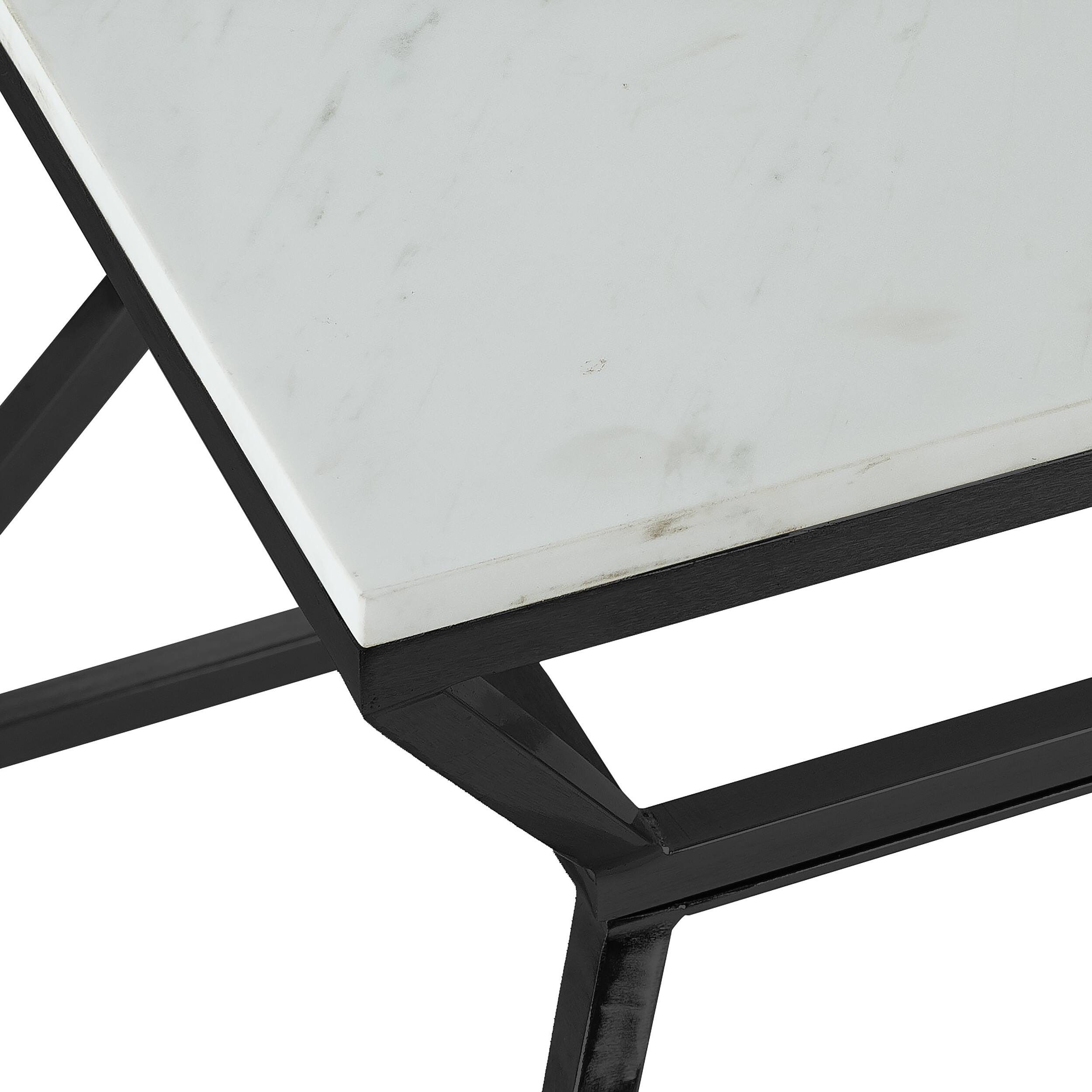 Alt View 12. Adore Decor - Audrey Marble Side Table - Black.